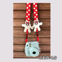 米奇红色波点背带 可爱米奇相机肩带拍立得mini25 11 8 9 7S佳能M50 200DII微单背带