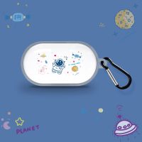 三星Galaxy Buds 透明蓝归来宇航人+挂钩 三星galaxy buds 保护套透明Buds+耳机套硅胶创意加厚防