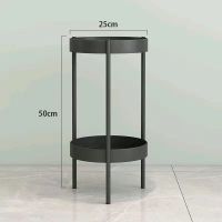 黑色 小号直径25cm高50cm 北欧花架客厅ins花架子简约绿萝落地式轻奢多层置物架室内花盆架