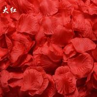 红色仿真花瓣6包600片 600片结婚用品仿真玫瑰花瓣婚礼求婚生日浪漫表白婚房布置假花瓣