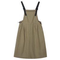 军绿色背带裙(不含上衣) S(65-95斤) 初中学生春季背带裙套装少女大童春秋季高中女生夏装连衣裙两件套