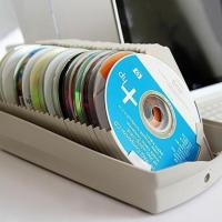 CDC-50K[50片塑料装] Actto安尚光盘盒创意CD盒包大容量DVD光碟收纳盒碟片包盒带锁盒子
