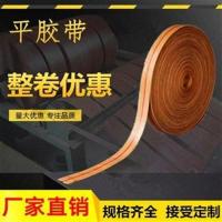 整卷购买可优惠 帆布尼龙传动带平胶带传送带黄色平皮带工业耐磨皮带橡胶提升机带