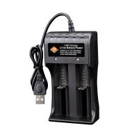 USB双槽充电器 18650锂电池充电器3.7V头灯手电筒电池充电器通用26650多功能专用