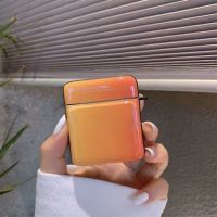 橙色渐变[单壳] AirpodsPro老款3代 ins风爱心渐变airpods保护壳pro3苹果2代无线蓝牙耳机套盒渐变