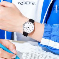 逢考必过 白面黑皮带大号+进口机芯 考试专用手表男女初高中学生韩版简约防水中高考学霸电子石英表