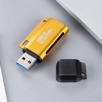 USB3.0土豪金 (266) 读卡器USB3.0二合一USB读卡器USB3.0读卡器多功能高速TF手机卡SD