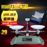 初中物理力学天平 托盘天平初中物理实验器材力学机械天平学生天平教学仪器架盘砝码