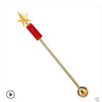 90cm金色 西典乐器指挥棒90,120,130cm军乐队指挥铃鼓号队指挥杖不锈钢材