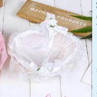 B335白色 手提藤编高档蕾丝花篮婚庆花篮婚礼伴娘花童花瓣撒花花篮舞蹈结婚