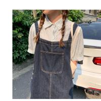 图片色 优质面料 S 韩版山本风显瘦牛仔背带裙女夏季长款过膝学生连衣裙学生女连衣裙