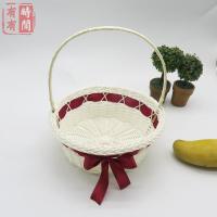 酒红色16x20cm 婚庆用品婚礼结婚花童撒花蓝婚礼撒花小花篮花瓣手提儿童跳舞篮子