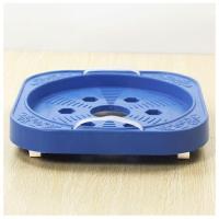 蓝色 厨房置物架煤气瓶可移动托盘托架液化瓶煤气瓶架底座支架煤气罐架