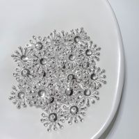 银色2保色 50颗 琳朵 50颗发簪花片金属花心花蕊芯小14mm五瓣古风花托diy手工