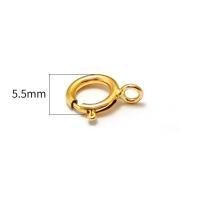 5.5mm单圈 14K包金圆形弹簧扣QQ扣DIY饰品配件注金手链扣头项链维修扣子