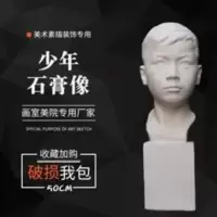 少年石膏像儿童石膏头像教具素描雕塑摆件男童ins风装饰用品 少年石膏像儿童石膏头像教具素描雕塑摆件男童ins风装饰用品