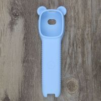 阿尔法蛋Q3 浅蓝色保护套加高清膜两片 阿尔法蛋词典笔保护套Q3硅胶套翻译笔收纳包电子辞典防摔便携盒