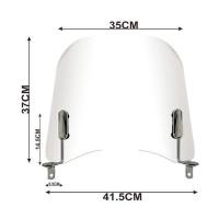 无胶边小款 厚2(无增高螺丝) 适用台铃雅迪绿源爱玛电动车挡风玻璃透明电摩电瓶车挡风罩防风板