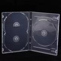 明3片 2个样品装 长方形3/4片CD DVD光盘盒 碟盒 透明有膜可插页CD DVD光盘盒