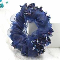 藏青色 韩版气质女盘发扎头绳扎马尾发圈发饰成人头花发绳饰品绑头发绳