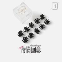 01#黑色[10只装] 小号头绳橡皮筋女扎头发圈发绳胶圈夏季皮套电话线头饰品绑高颜值