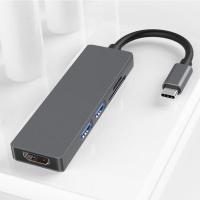 钛空灰 type-c扩展坞转HDMI+2*USB3.0+SD/TF五合一HUB集线器读卡器拓展坞
