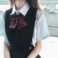白色衬衫+领结 S 原创正版日系jk制服护奶裙夏季长裙款学院风优等生背带连衣裙套装