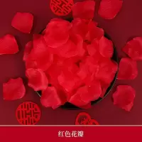 红色仿真花瓣1200片 其他 求婚 玫瑰仿真花瓣手撒花浪漫生日床上婚礼结婚婚房布置装饰假花