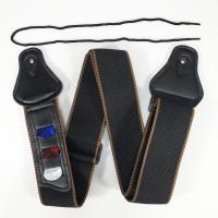 黑色 吉他背带可插拨片棉质加厚透气可调节长度民谣吉他电吉他贝斯通用