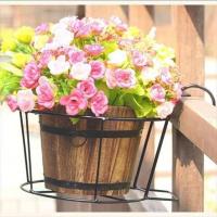 黑色 *+铁线款++1个装 阳台花架悬挂式铁艺护栏花盆挂架多肉栏杆花架子室内窗台置物架