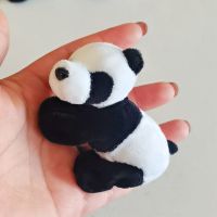 有填充歪头熊猫一个 熊猫毛绒冰箱贴四川旅游纪念品创意可爱便利贴卡通熊猫冰箱磁性贴