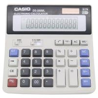 白色 CASIO卡西欧DS-200ML大号计算器学生财务办公大电脑按键计算机