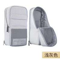 浅灰色 日本kokuyo国誉笔袋手机可站立式大笔袋多功能收纳笔筒学生用中考