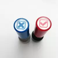 勾红色 教师印章打勾印章老师教学用品评语印章1CM可印千次