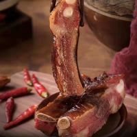 烟熏排骨半斤试吃装 渝三娘重庆特产柏树丫烟熏腊排骨农家柴火风干猪肉肋排熏排盐猪排