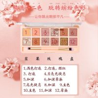 01浆果玫瑰盘 ins超火 十二色眼影盘闪粉亮片闪亮不脱妆防水烟熏珠光平价彩妆盘