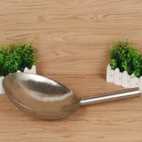 22CM钢柄水瓢(1.0厚) 1.2/1.5不锈钢加厚水瓢大锅瓢钢柄水勺豆腐脑铲菜壳油锅圆底短柄