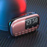 玫瑰金 标配(机器+充电线+锂电池) 先科V90收音机多功能大音量老年人便携式可充电插卡音箱随身听mp3