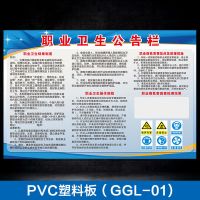 PVC塑料板(GGL-01) 40x60cm 职业卫生公告栏海报 消防知识标语展板工厂宣传画 职业病防治挂图