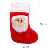 西瓜红 圣诞节装饰品圣诞袜圣诞树挂件装饰商场家庭场景布置道具礼物袋