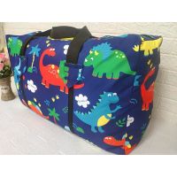 可爱恐龙 60*38*20CM(装春夏幼儿园被褥推荐) 棉被袋子收纳袋编织大容量搬家待产手提学生幼儿园被子衣服行李袋