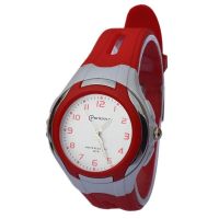 红色 名瑞儿童手表男女孩50米游泳防水夜光石英表中小学生可爱电子童表