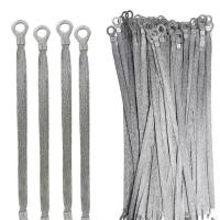 2.5平方长20cm孔M8 100条 桥架接地线铜编织带铜扁线电箱配电柜过门跨地软连接线 2.5/6平方