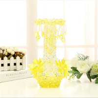 花瓶-柠檬黄 高30厘米 diy手工串珠花瓶材料包礼物创意珠子编织工艺品穿珠16mm六角珠