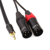 3.5转双卡侬公 0.5米 绿特 3.5转双卡侬公XLR2个卡农公线手机电脑声卡接监听音箱调音台