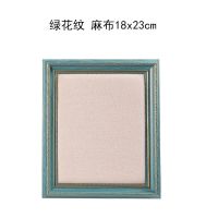 绿框18x23cm 麻布 耳环架家用挂墙首饰架耳饰收纳相框板项链架子耳钉耳夹饰品展示架