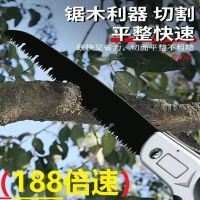18倍速+特氟龙防锈免磨[小号] 德国超高速[原装锯片] 锯子家用小型手持折叠据木头手锯木工锯快速锯木神器园林果树户外