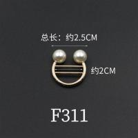 F311[一个] t恤扣环衣角打结扣金属韩版丝巾披肩下摆百搭装饰扣环珍珠装饰扣