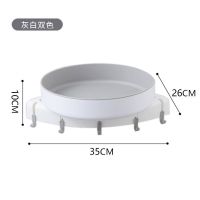 升级款可旋转置物架[灰白款] 厨房可旋转调料置物架家用转角放油盐酱醋酱油瓶调味品收纳架神器