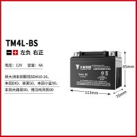 天能TM4L小踏板车/右正极 天能摩托车电瓶12v免维护干蓄电池125弯梁铃木踏板助力车通用电池